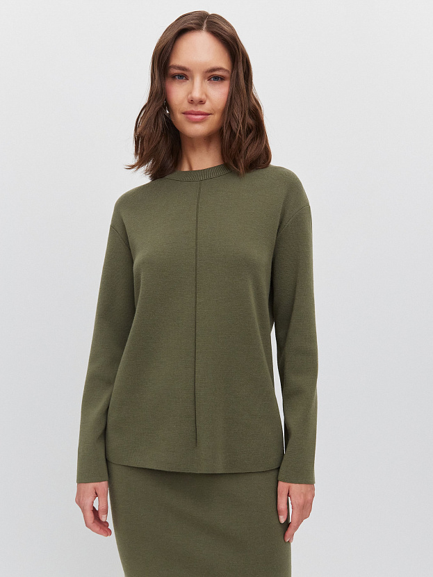 Меридиан костюм (джемпер+юбка) трикотажный (хаки, 44-46)