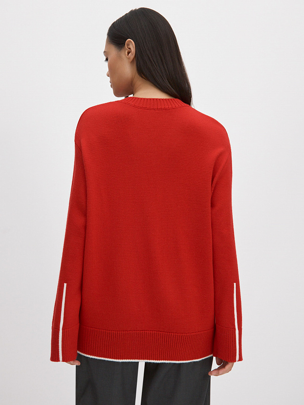 Спирит джемпер трикотажный (красный, 44-46)