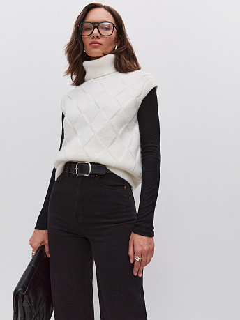 Жилет с шерстью мериноса и кид-мохером Дарина