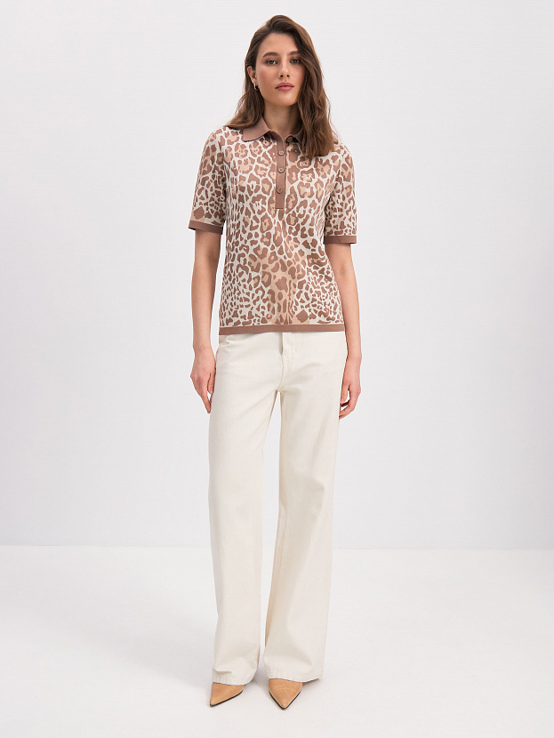 Агора джемпер (поло) трикотажный (какао, 44-46)