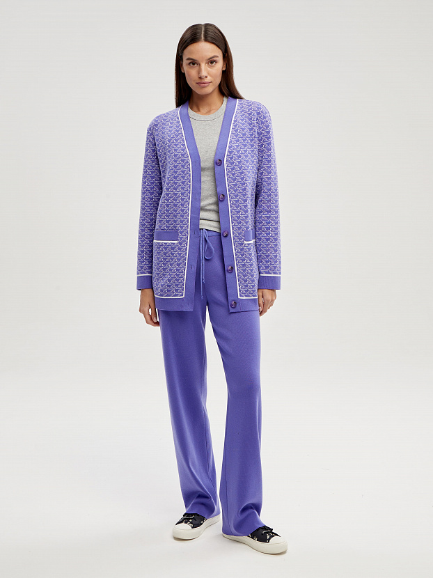 Сандро кардиган трикотажный (фиолетовый, 44-46)