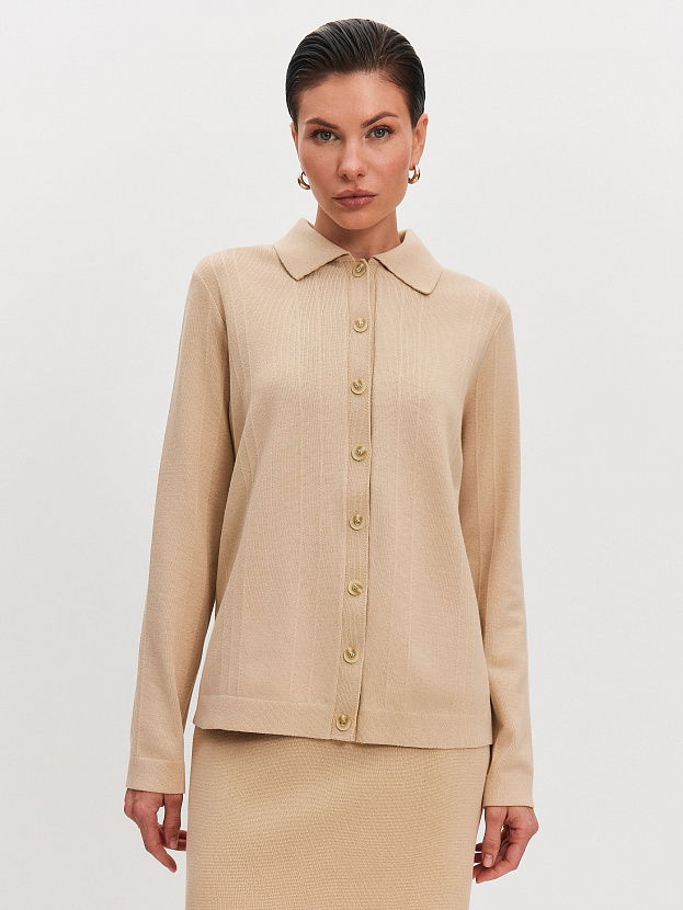 Мишель кардиган трикотажный (бежевый, 44-46)