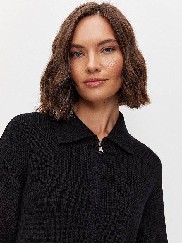 Лира кардиган трикотажный (черный, 44-46)