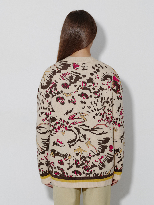 Горизонт кардиган трикотажный (кремовый, 44-46)