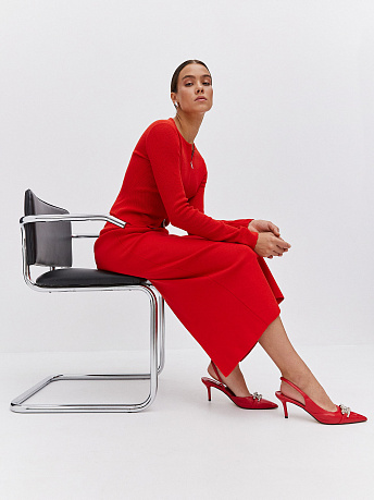 Юбка-миди с разрезом Матрикс