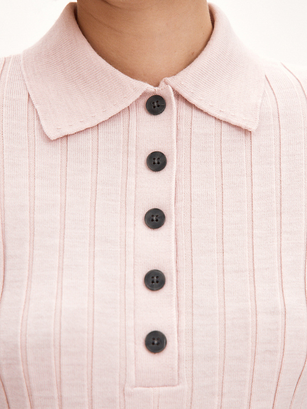 Пейдж джемпер (поло) трикотажный (бледно-розовый, 44-46)