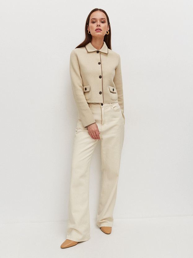 Элира жакет трикотажный (светло-бежевый, 44-46)