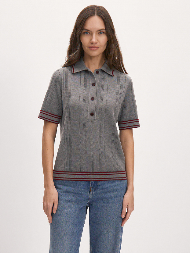 Данте джемпер (футболка) трикотажный (серый меланж, 44-46)