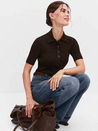 Поло облегающего силуэта Вега