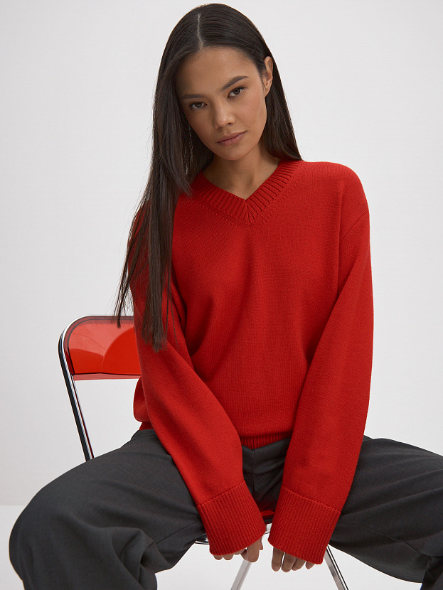 Спирит джемпер трикотажный (красный, 44-46)