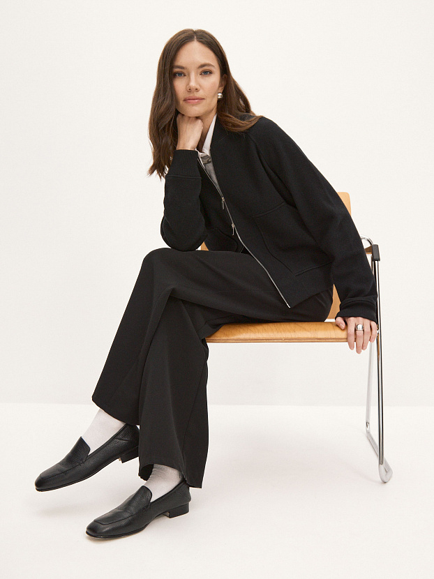 Арте кардиган (бомбер) трикотажный (черный, 44-46)