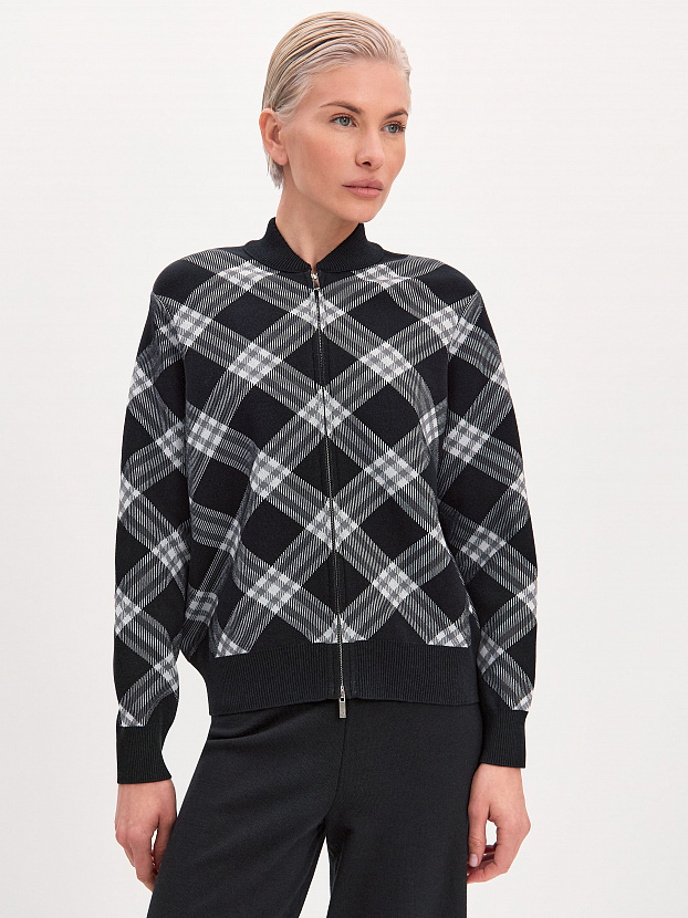 Пандора кардиган (бомбер) трикотажный (черный, 44-46)