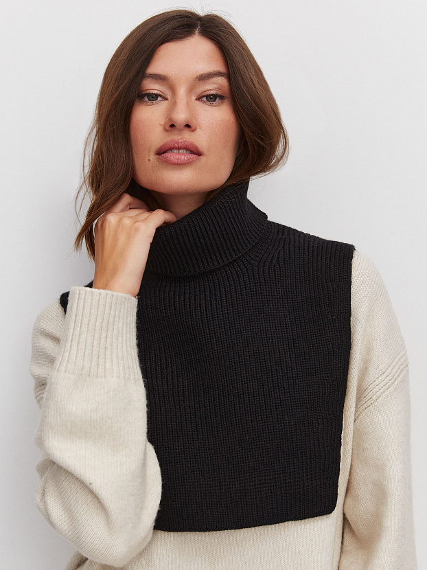 Катимо манишка трикотажная (черный)