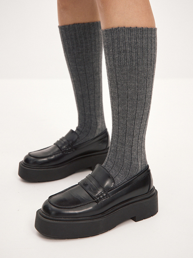 Гольфы трикотажные Степ (т.серый меланж, 36-40)