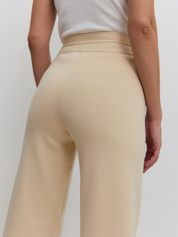Палаццо брюки трикотажные (кремовый, 40-42/164-170)