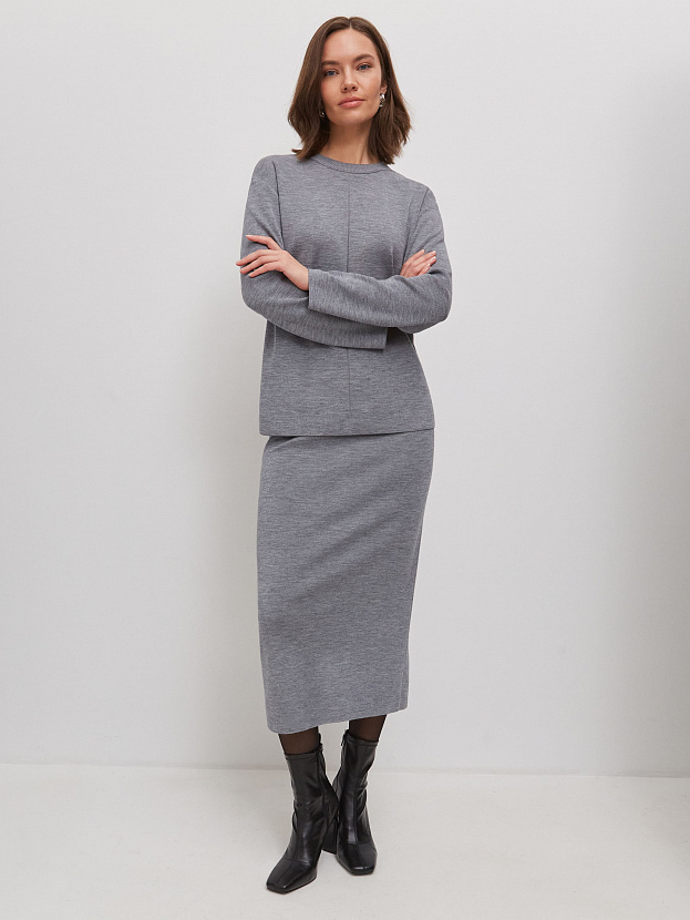 Меридиан джемпер трикотажный (серый меланж, 44-46)