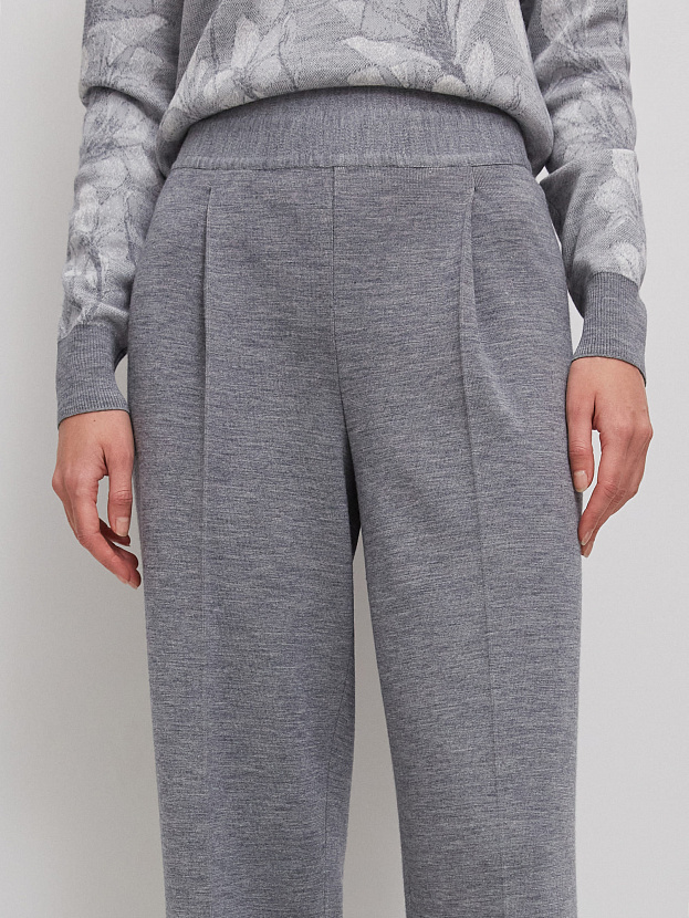 Арно брюки трикотажные (серый меланж, 44-46/164-170)