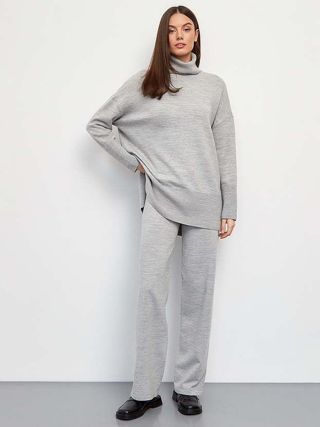 Сатурн костюм (джемпер+брюки) трикотажный (светло-серый меланж, 40-42/164-170)