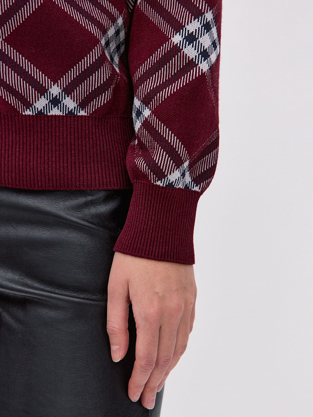 Пандора кардиган (бомбер) трикотажный (бордо, 44-46)