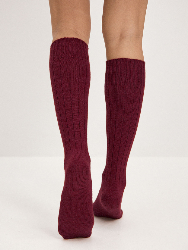 Гольфы трикотажные Степ (вишневый, 36-40)