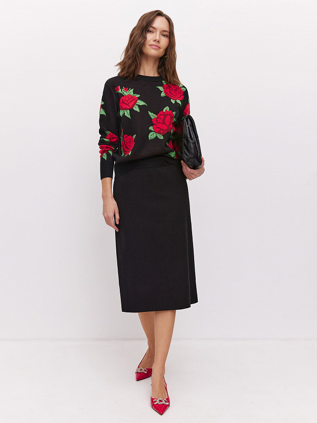 Рози джемпер трикотажный (черный, 44-46)