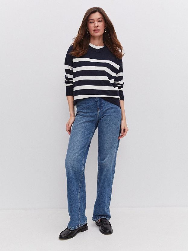 Астрид джемпер трикотажный (т.синий/белый, 44-46)