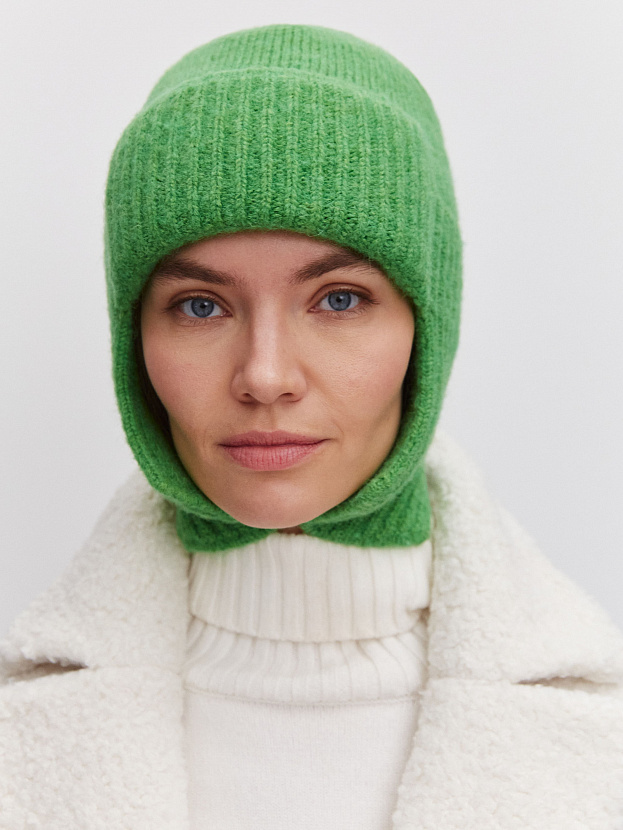 Онтарио шапка-ушанка трикотажная (ярко-зеленый, 56-58)