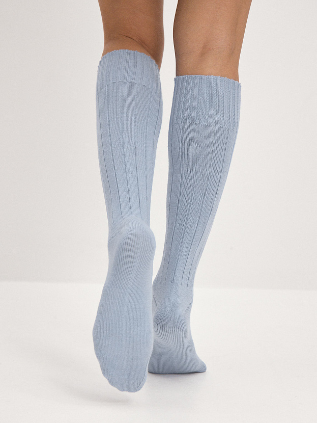 Гольфы трикотажные Степ (небесно-голубой, 36-40)