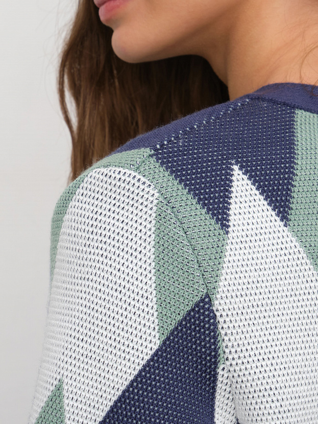 Скай жакет трикотажный (синий/св.зеленый, 44-46)