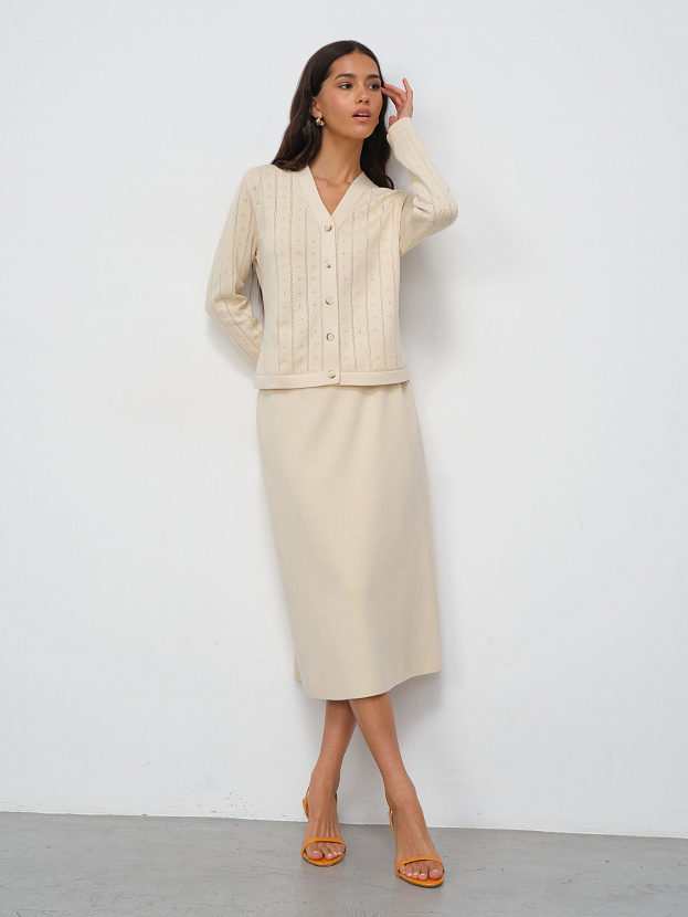 Моне юбка трикотажная (кремовый, 46)