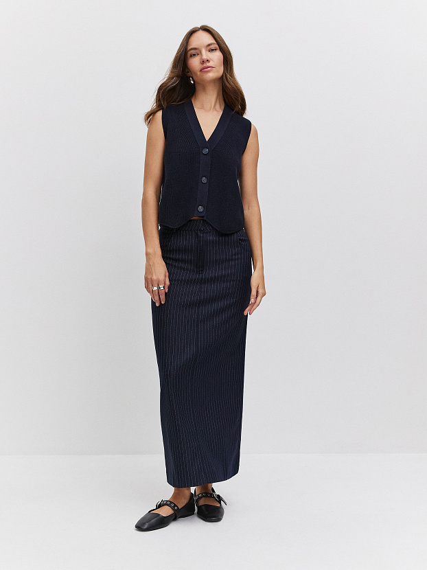 Вита жилет трикотажный (т.синий, 44-46)