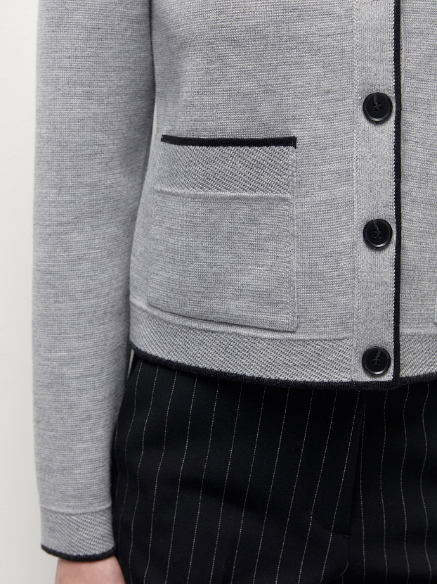 Сириус жакет трикотажный (светло-серый меланж, 46)