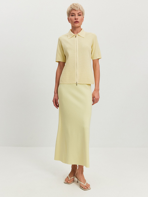 Равена жакет трикотажный (бледно-желтый, 44-46)