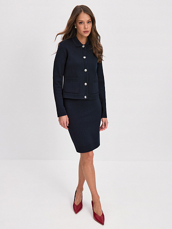 Жакет из хлопка и вискозы укороченный Ницца