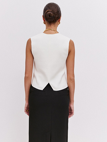 Укороченный жилет из хлопка с вискозой Трейси