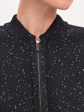 Бомбер из хлопка с пайетками Рио