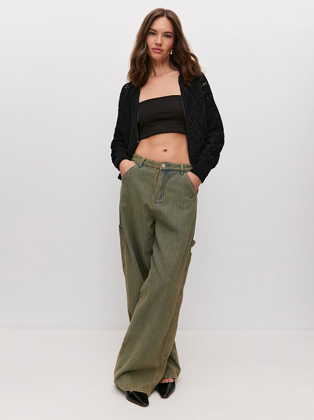 Риччи джемпер (бомбер) трикотажный (черный, 44-46)