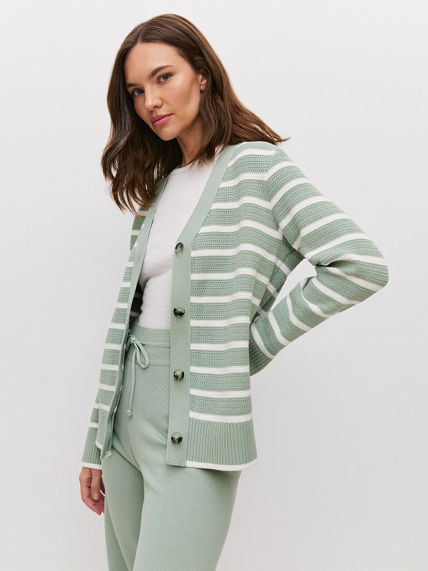 Ева кардиган трикотажный (св.зеленый, 44-46)