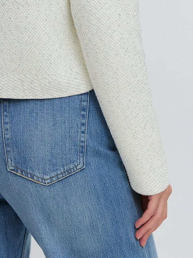 Антарес жакет трикотажный (белый/перламутровый, 44-46)