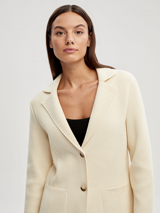 Рута жакет трикотажный (кремовый, 46)