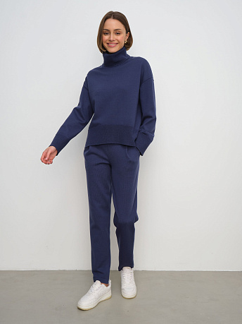 Брюки багги с шерстью мериноса с карманами Вест