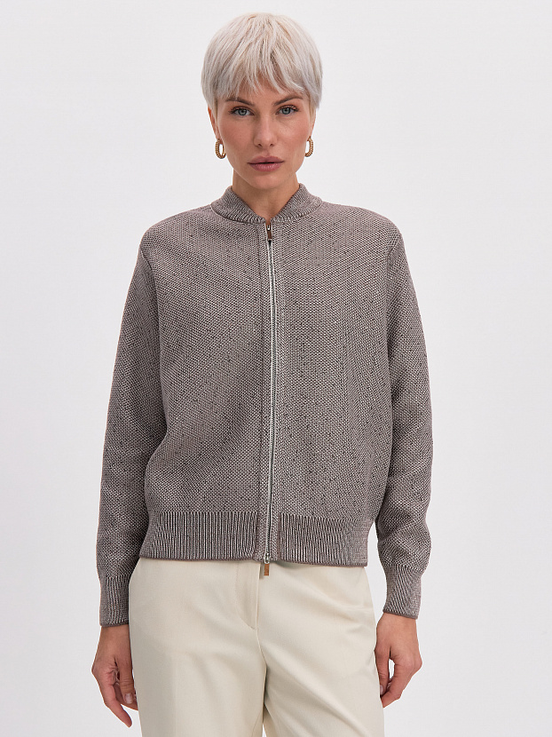 Рио кардиган (бомбер) трикотажный (кофе, 44-46)