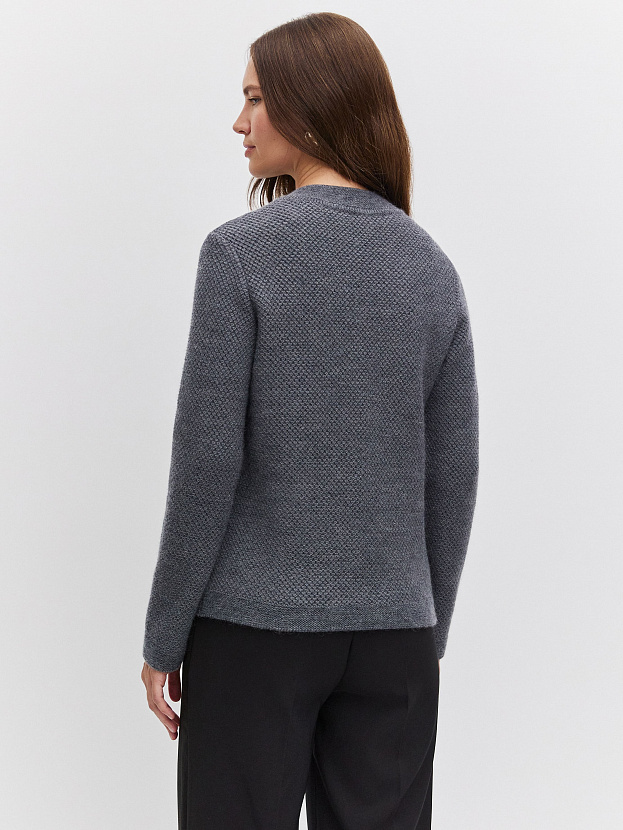 Аника кардиган трикотажный (серый меланж, 44-46)