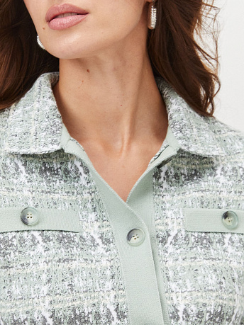 Жакет из хлопка и вискозы букле Шанель