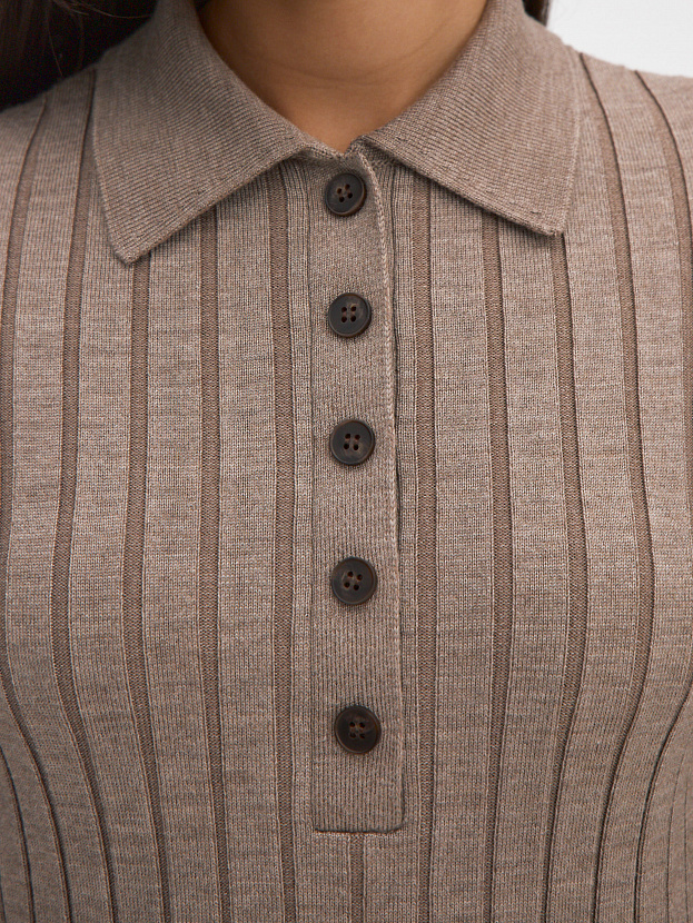 Пейдж джемпер (поло) трикотажный (какао, 44-46)