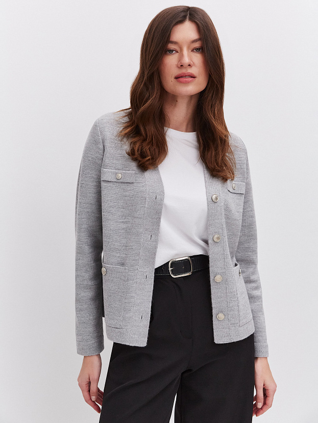 Гамма кардиган трикотажный (св.маренго, 44-46)