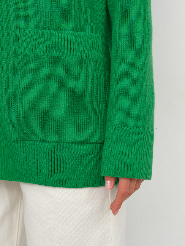 Лира кардиган трикотажный (ярко-зеленый, 44-46)