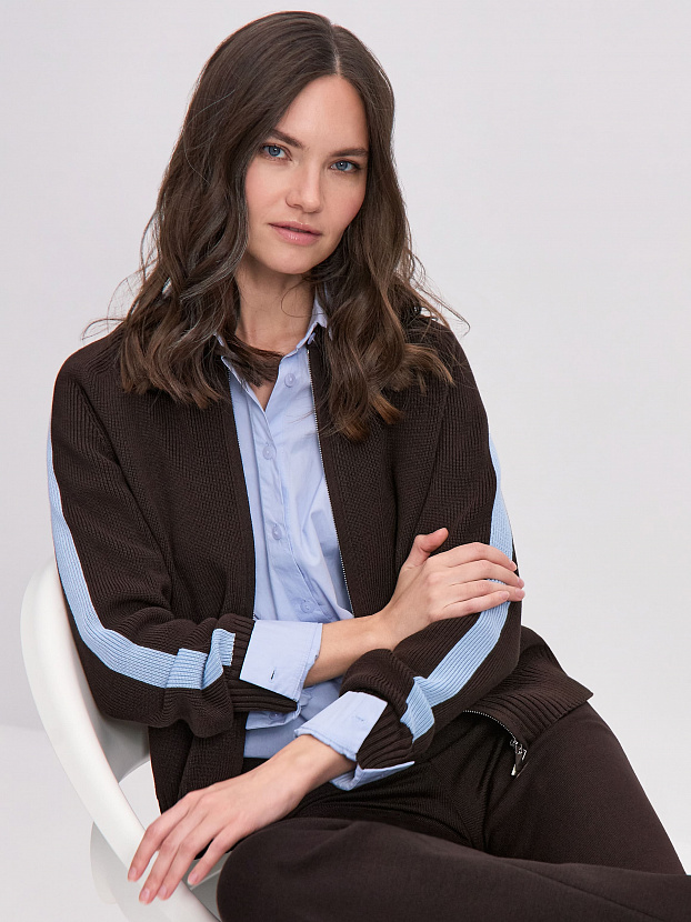 Энджел джемпер (бомбер) трикотажный (шоколадный, 44-46)