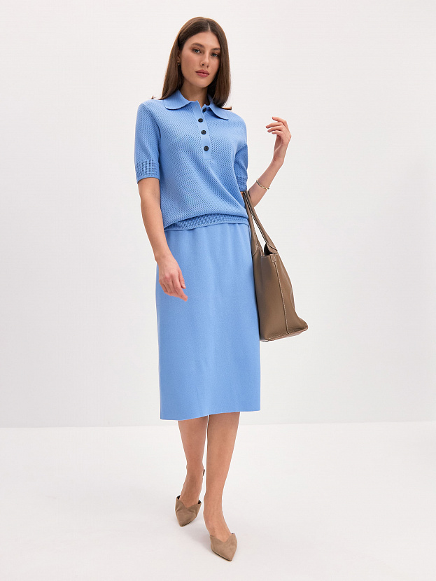 Симоне джемпер (футболка) трикотажный (василек, 44-46)