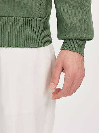 Кардиган мужской из хлопка с карманами на молнии